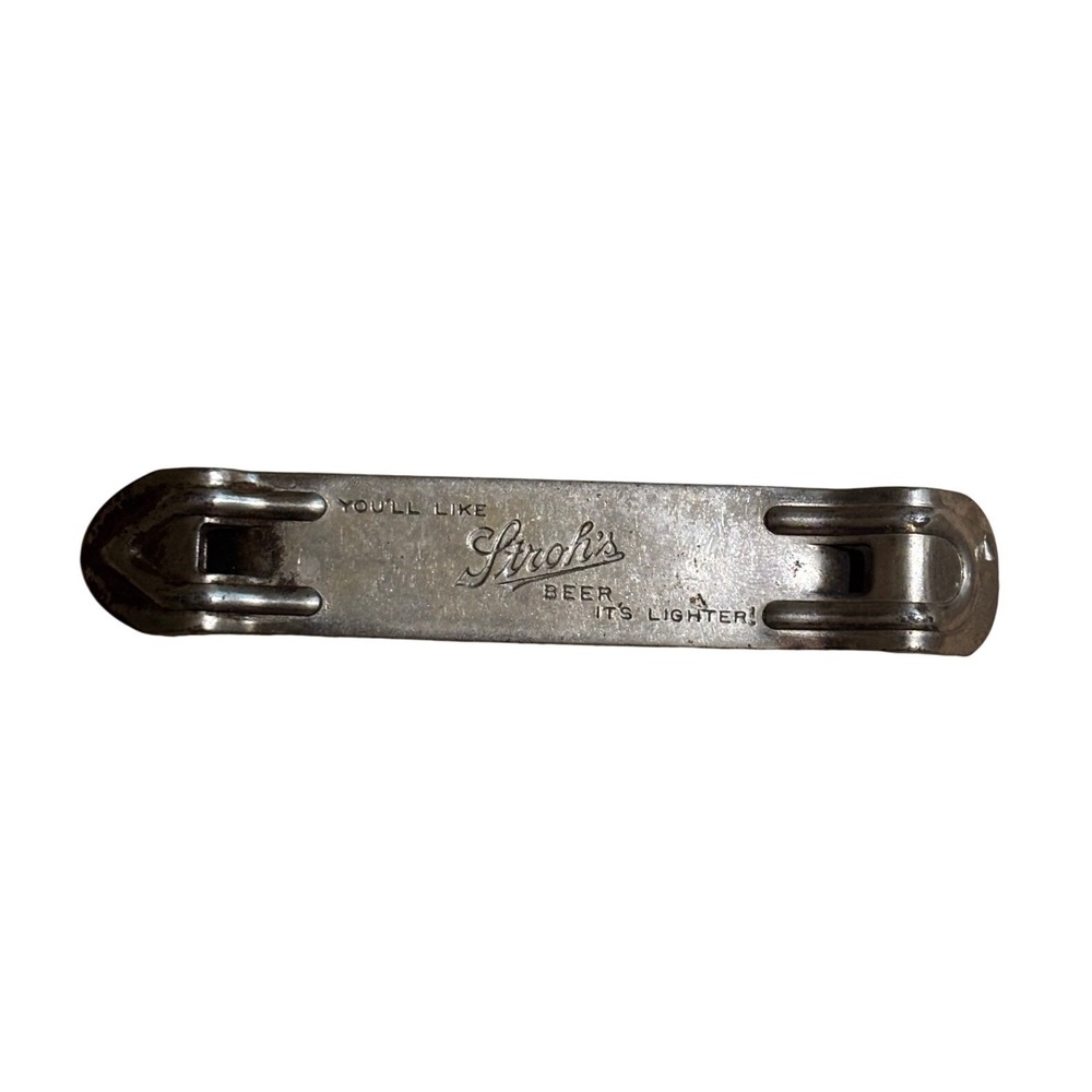 Vintage Stroh's Beer Church Key Bottle Can Opener Vaughan Detroit Michigan 4in - Picture 1 of 9